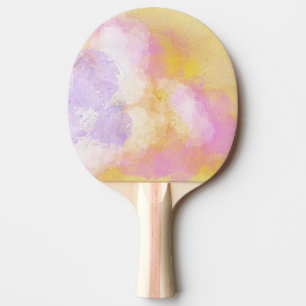 Raquette De Ping Pong Aquarelles abstraites - arrière - plan orange