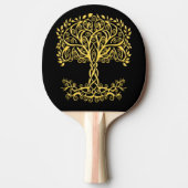 Raquette De Ping Pong Arbre Celtique Jaune (Devant)