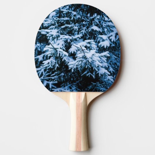 Raquette De Ping Pong Arbre de Noël hivernal neige (Dos)