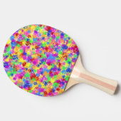 Raquette De Ping Pong Arc-en-ciel de peinture d'éclaboussure d'arrière - (Côté)