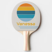 Raquette De Ping Pong Arc-en-ciel de rotation rétro (Devant)