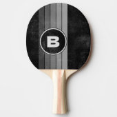 Raquette De Ping Pong Arc-en-ciel en dégradé foncé avec initial (Devant)