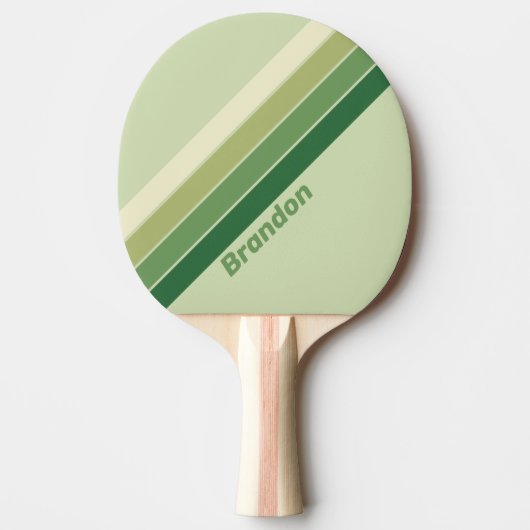 Raquette De Ping Pong Arc-en-ciel rétro Moss avec nom (Devant)