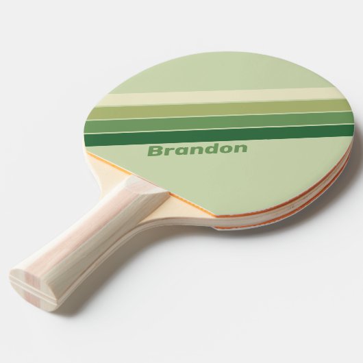Raquette De Ping Pong Arc-en-ciel rétro Moss avec nom (Devant Angle)