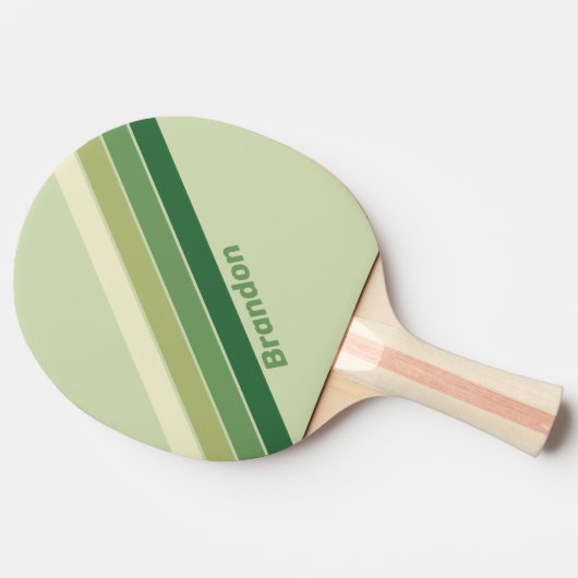 Raquette De Ping Pong Arc-en-ciel rétro Moss avec nom (Côté)