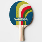 Raquette De Ping Pong Arche de Rugby Rétro avec Nom (Dos)