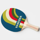 Raquette De Ping Pong Arche de Rugby Rétro avec Nom (Côté)