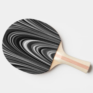 Raquette De Ping Pong Arches modernes d'art noir et blanc