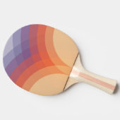 Raquette De Ping Pong Arches pastel violettes, orange et bleues (Côté)