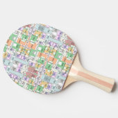 Raquette De Ping Pong Architectural Blueprint Pattern Custom  (Côté)