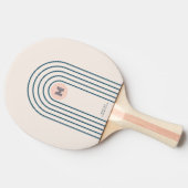 Raquette De Ping Pong Arcs de lignes géométriques Abstraites Pastel (Côté)