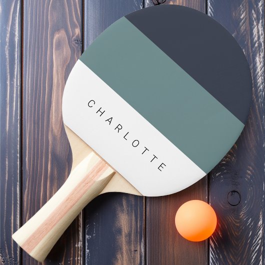 Raquette De Ping Pong Ardoise Moderne Trois Tons avec Nom