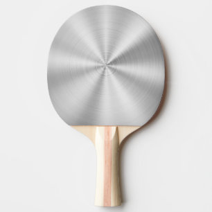 Raquette De Ping Pong Argent brillant métallique de Faux élégant