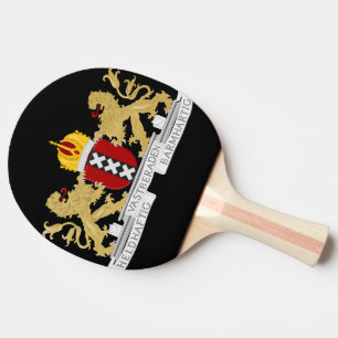 Raquette De Ping Pong Armoiries d'Amsterdam