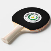 Raquette De Ping Pong Armoiries du Paraguay (Devant Angle)