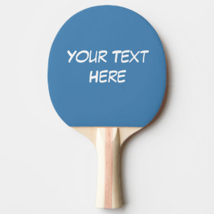 Raquette De Ping Pong Arrière - plan bleu acier, nom Monogram