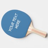 Raquette De Ping Pong Arrière - plan bleu acier solide, nom Monogram (Côté)