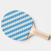 Raquette De Ping Pong arrière - plan Bleu-blanc de carrés (Côté)