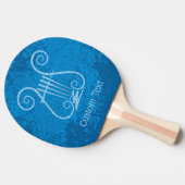 Raquette De Ping Pong Arrière - plan Blue Lyre (Côté)