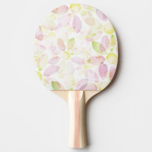 Raquette De Ping Pong Arrière - plan conçu de fleur d'aquarelle, textu