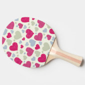Raquette De Ping Pong Arrière - plan de coeurs (Côté)