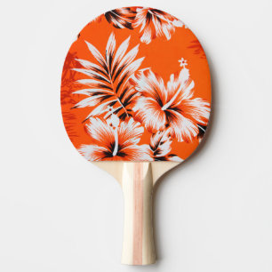 Raquette De Ping Pong Arrière - plan de fleurs d'Hibiscus