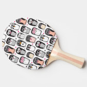 Raquette De Ping Pong arrière - plan d'illustration d'oiseau de pingouin (Côté)