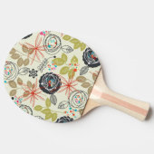 Raquette De Ping Pong Arrière - plan floral 2 (Côté)