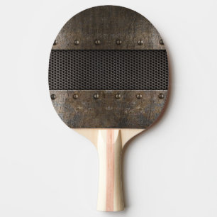 Raquette De Ping Pong Arrière - plan grunge en métal