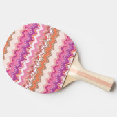 Raquette De Ping Pong Arrière - plan rose de zigzag (Côté)