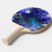 Raquette De Ping Pong Arrière - plan spatial avec étoiles (Devant Angle)