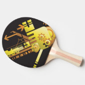Raquette De Ping Pong Arrière - plan tramé technique 5 (Côté)