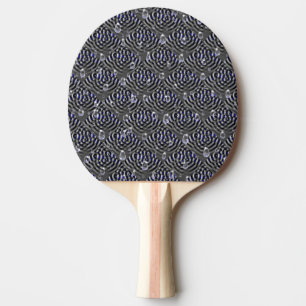 Raquette De Ping Pong Arrosage sur métal gris bleu