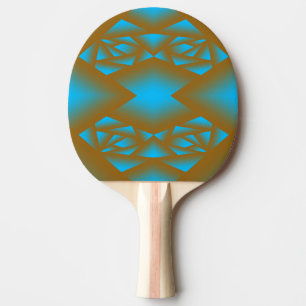 Raquette De Ping Pong Art Abstrait Géométrique Terre Et Ciel Ombre