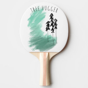 Raquette De Ping Pong art de l'arbre vert scandinave simple moderne ment