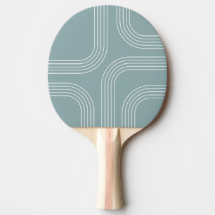 Raquette De Ping Pong Art en ligne de style moyen siècle Abstrait