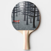 Raquette De Ping Pong Art Forêt Fox (Dos)