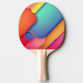 Raquette De Ping Pong Art moderne, Dplis de couleurs (Dos)
