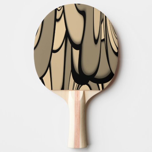Raquette De Ping Pong Art Moderne Fondre des teintes Brown (Devant)