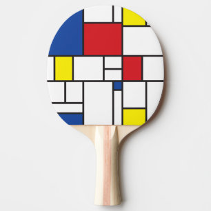 Raquette De Ping Pong Art Moderne Géométrique Minimaliste De Stijl Mondr