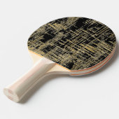 Raquette De Ping Pong Art moderne noir et or (Devant Angle)
