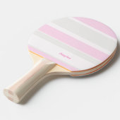 Raquette De Ping Pong Asymmetric Stripes Lines Grey Pink White (Devant Angle)