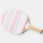 Raquette De Ping Pong Asymmetric Stripes Lines Grey Pink White (Côté)