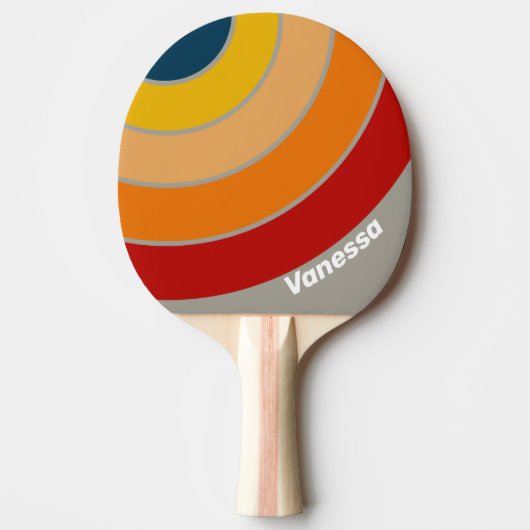 Raquette De Ping Pong Aurora Arcade Cercle Rayure avec Nom (Devant)