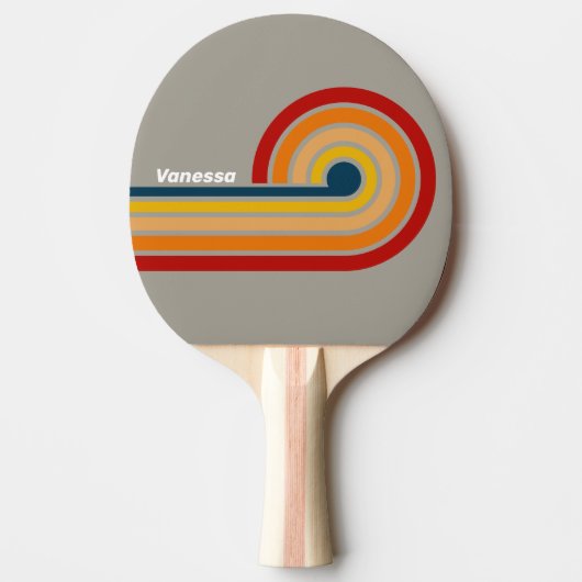 Raquette De Ping Pong Aurora Arcade Curl Stripes avec nom (Devant)