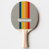 Raquette De Ping Pong Aurora Arcade Épinglette Rayée avec Nom (Dos)