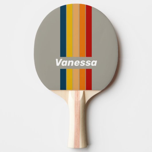 Raquette De Ping Pong Aurora Arcade Épinglette Rayée avec Nom (Devant)