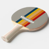 Raquette De Ping Pong Aurora Arcade Épinglette Rayée avec Nom (Devant Angle)