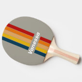 Raquette De Ping Pong Aurora Arcade Épinglette Rayée avec Nom (Côté)
