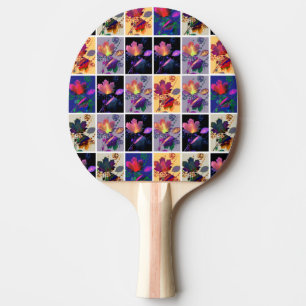 Raquette De Ping Pong Autumn Leaves Rustic Patchwork